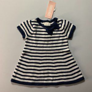 Girl's Blue/White Sweater Dress